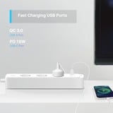 TP-Link Tapo P300 3-voudige smart wifi stekkerdoos Wit, 3x stekker, 2x USB-A, USB-C, Wifi, Bluetooth