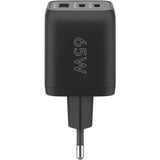 goobay 65W GaN USB-C PD Multiport Quick Charger Nano Zwart