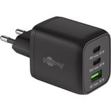 goobay 65W GaN USB-C PD Nano Multiport snellader Zwart, 2x USB-C, 1x USB-A