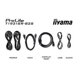 iiyama ProLite T1931SR-B2S 19" touchscreen monitor Zwart, VGA, HDMI, DisplayPort, Audio, Touchscreen