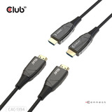 Club 3D HDMI Hybrid AOC Cable 8K60Hz/4K120Hz, 100 m kabel Zwart