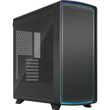 Fractal Design Summit Ambience Blackout TG midi tower behuizing Zwart | 2x USB-A | 1x USB-C | RGB | Tempered Glass