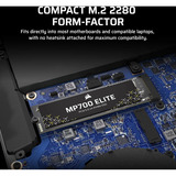 Corsair MP700 ELITE 1 TB SSD Zwart, PCIe 5.0 x4 NVMe, M.2 2280, 3D TLC NAND
