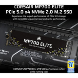 Corsair MP700 ELITE 1 TB SSD Zwart, PCIe 5.0 x4 NVMe, M.2 2280, 3D TLC NAND