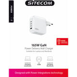 Sitecom 165W GaN Power Delivery oplader Wit, 3x USB-C, 1x USB-A