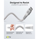 goobay Supersoft USB-C kabel Wit, 1 meter