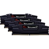 G.Skill 128 GB DDR4-3600 Quad-Kit werkgeheugen Zwart, F4-3600C18Q-128GVK, Ripjaws V, XMP