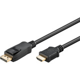 goobay DisplayPort 1.2 naar HDMI 2.0 kabel Zwart, 2 meter