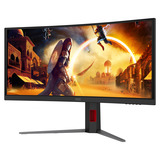 AOC CU34G4ZCA 34" Curved UltraWide gaming monitor Zwart/rood, HDMI, Displayport, USB-C, 250 Hz