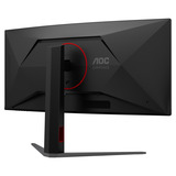 AOC CU34G4ZCA 34" Curved UltraWide gaming monitor Zwart/rood, HDMI, Displayport, USB-C, 250 Hz