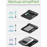 ICY BOX IB-2915MSCL-C31 CloneStation dockingstation Zwart, SATA naar M.2 NVMe dual bay bidirection