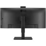 LG UltraWide 34BQ77QC-B 34" Curved monitor Zwart, 2x HDMI, 1x DP, USB-A, USB-C, HDR10, LAN, webcam, microfoon