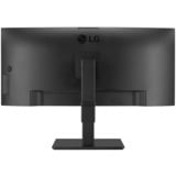 LG UltraWide 34BQ77QC-B 34" Curved monitor Zwart, 2x HDMI, 1x DP, USB-A, USB-C, HDR10, LAN, webcam, microfoon