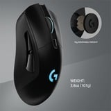 Logitech G703 LIGHTSPEED Gaming Mouse Zwart, 100 - 25.600 dpi, RGB leds