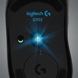 Logitech G703 LIGHTSPEED Gaming Mouse Zwart, 100 - 25.600 dpi, RGB leds