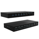 i-tec USB-C KVM Dock PRO dockingstation Zwart