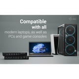 i-tec USB-C KVM Dock PRO dockingstation Zwart