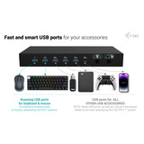 i-tec USB-C KVM Dock PRO dockingstation Zwart