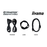 iiyama G-Master Black Hawk GB2441HSU-B1 23.8" gaming monitor Zwart, 144Hz, HDMI, DisplayPort, USB, Audio, AMD Free-Sync