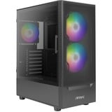 Antec NX410 midi tower behuizing Zwart | 3x USB-A | RGB | Tempered Glass