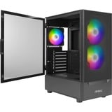 Antec NX410 midi tower behuizing Zwart | 3x USB-A | RGB | Tempered Glass