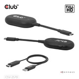 Club 3D Wireless USB-C to HDMI Transmitter and Receiver adapter Zwart