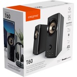 Creative T60 luidspreker Zwart, 2 stuks, Bluetooth