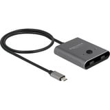 DeLOCK USB Type-C 2 to 1 bidirectional usb-switch Grijs