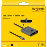 DeLOCK USB Type-C 2 to 1 bidirectional usb-switch Grijs