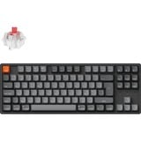 Keychron K8 Max-J1Z RGB mechanisch toetsenbord Zwart, BE lay-out (AZERTY), Keychron Super Red, 80% (TKL)	, Hot-swappable, Bluetooth, 2.4GHz