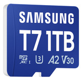 Samsung T7 microSD 1 TB geheugenkaart Blauw, UHS-I U3, Class 10, V30