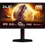 AOC 25G4KUR 24.5" gaming monitor Zwart/rood, 420Hz (OC), HDMI, DisplayPort, USB 3.2 (Gen 1)