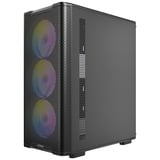 Antec VX310 ARGB midi tower behuizing Zwart | 3x USB-A | Tempered Glass