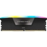 Corsair 64 GB DDR5-6400 Kit werkgeheugen Zwart, CMH64GX5M2B6400C32, Vengeance RGB, XMP