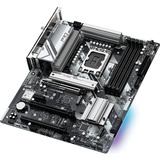 ASRock B760 Pro RS WiFi socket 1700 moederbord Zwart/zilver, RAID, 2.5 Gb-LAN, WLAN, BT, Sound, ATX