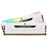 Corsair 16 GB DDR4-3200 (2x 8 GB) Kit werkgeheugen Wit, CMH16GX4M2E3200C16W, Vengeance RGB PRO SL, XMP 2.0