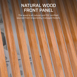 Corsair FRAME 5000D WOOD RS midi tower behuizing Wit/houtkleur | 3x USB-C | Tempered Glass