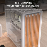 Corsair FRAME 5000D WOOD RS midi tower behuizing Wit/houtkleur | 3x USB-C | Tempered Glass