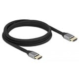 DeLOCK Ultra High Speed HDMI kabel Grijs, 2 meter, 8K 60Hz, 48 Gbps