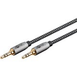 goobay Plus 3,5 mm stereo jack kabel Zwart/zilver, 3 meter