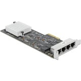 DeLOCK PCI Express x4 naar 4 x RJ45 2,5 GbE netwerkadapter 