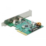 DeLOCK PCIe x4 > 2x externe USB-C 3.2 Gen 2 usb-controller 