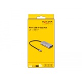DeLOCK USB-C 10 Gbps usb-hub Grijs