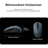 Keychron B36 toetsenbord + BM25 muis draadloze desktopset Zwart, BE lay-out (AZERTY), Scissor switches, 100%, Bluetooth, 2.4GHz