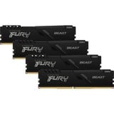 Kingston FURY 128 GB DDR4-3200 (4x 32 GB) Quad-Kit werkgeheugen Zwart, KF432C16BBK4/128, Beast