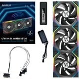Lian Li UNI FAN SL120 Wireless RGB case fans Zwart, 3 stuks, 120 x 124.5 x 28 mm, PWM