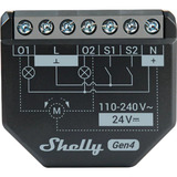 Shelly 2PM Gen4 relais Zwart, Wifi, Bluetooth