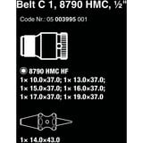 Wera Belt C 1 Zyklop doppenset, 1/2" dopsleutel Zwart, 7-delig, met vasthoudfunctie