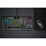 Corsair K70 RGB TKL CHAMPION SERIES, gaming toetsenbord Zwart, BE Lay-out, Corsair OPX, RGB leds, TKL, PBT double-shot