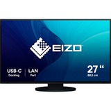 EIZO EV2795-BK 27" monitor Zwart, HDMI, DisplayPort, 3x USB-A 3.2 (5 Gbit/s), USB-B, 2x USB-C 3.2 (5 Gbit/s), RJ-45
